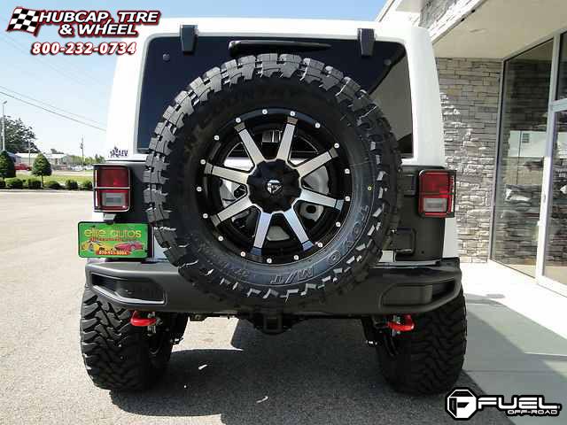 vehicle gallery/jeep wrangler fuel maverick d261 0X0  Black & Machined wheels and rims