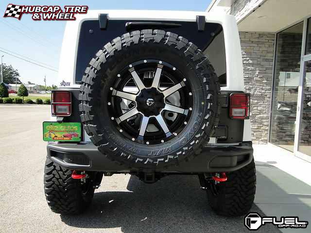 vehicle gallery/jeep wrangler fuel maverick d261 0X0  Black & Machined wheels and rims