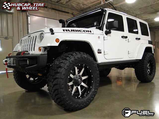 vehicle gallery/jeep wrangler fuel maverick d261 0X0  Black & Machined wheels and rims