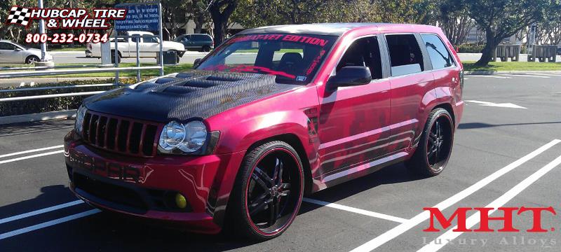 vehicle gallery/jeep grand cherokee dub c16 axiom 24X9  Black & Brushed wheels and rims