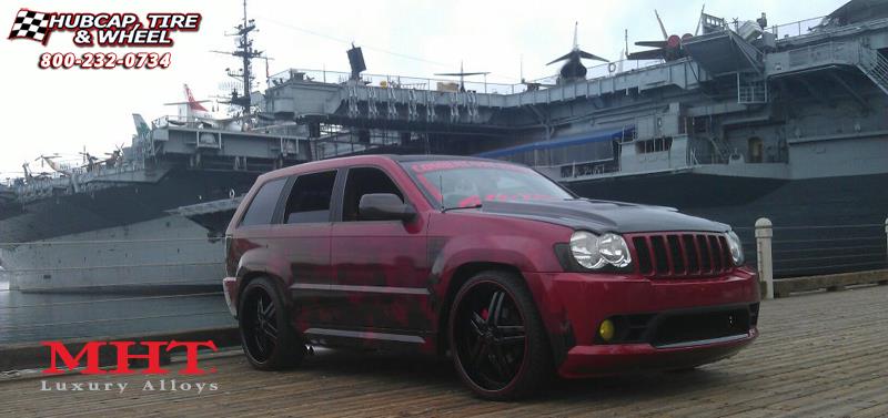 vehicle gallery/jeep grand cherokee dub c16 axiom 24X9  Black & Brushed wheels and rims