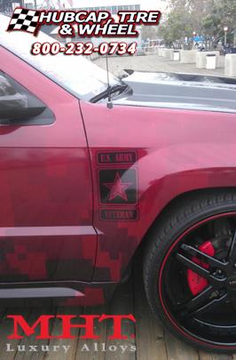 vehicle gallery/jeep grand cherokee dub c16 axiom 24X9  Black & Brushed wheels and rims