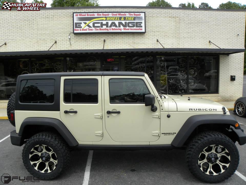 vehicle gallery/jeep wrangler fuel dune d524 20X10  Machined Black wheels and rims