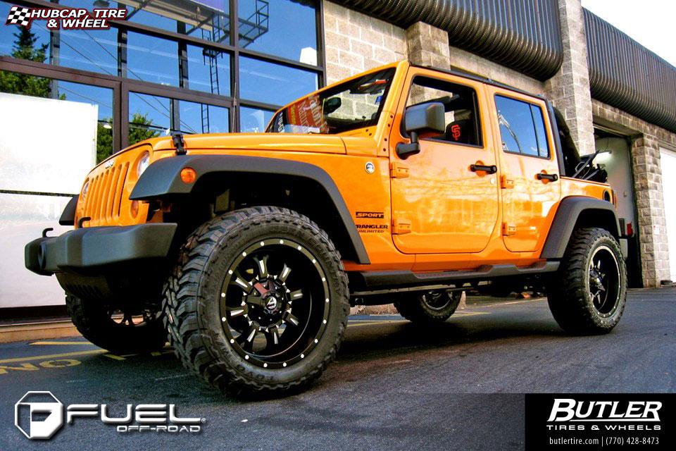 vehicle gallery/jeep wrangler fuel krank d517 0X0  Matte Black & Milled wheels and rims