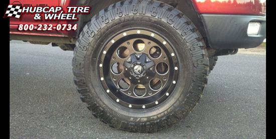 vehicle gallery/toyota tacoma fuel revolver d525 17X9  Matte Black & Milled wheels and rims