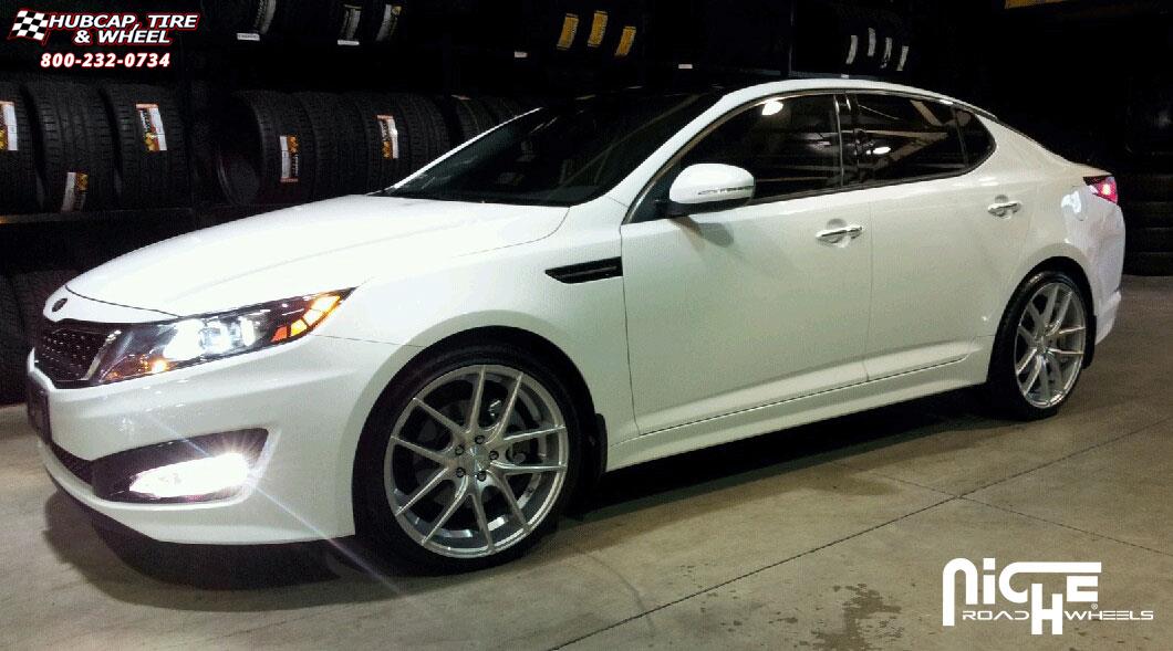 Kia Optima Niche Targa H14 Wheels Gloss Black with Brushed Face