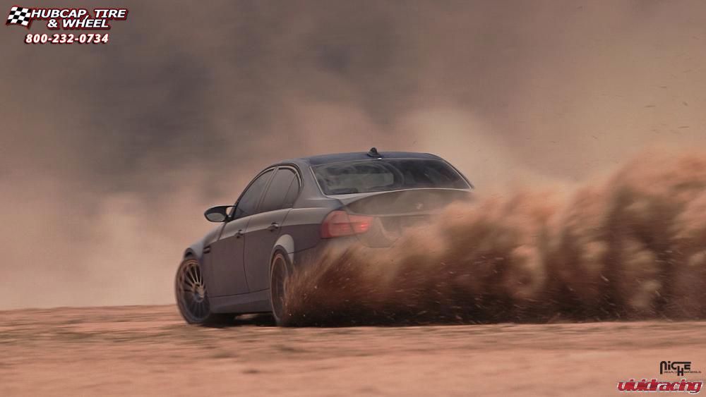 vehicle gallery/bmw m3 e90 supercharged niche geneva 20x9  Brushed Face | Hi Luster Polished Windows | Brushed Gold Tint wheels and rims