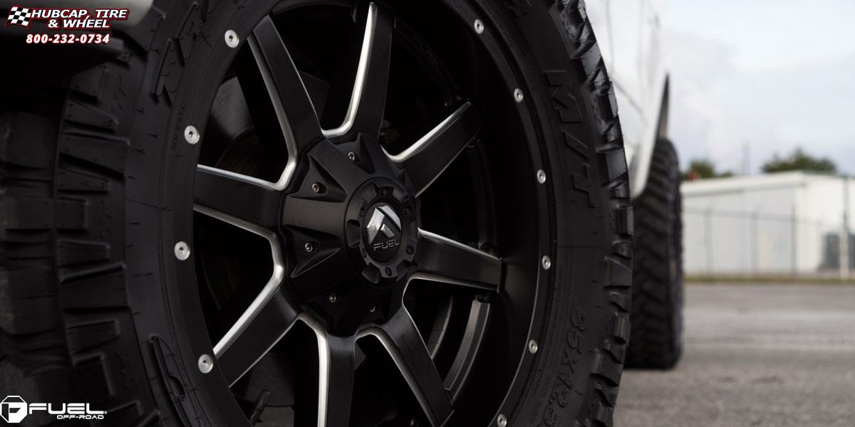 vehicle gallery/ford f 150 fuel maverick d538 20X9  Black & Milled wheels and rims