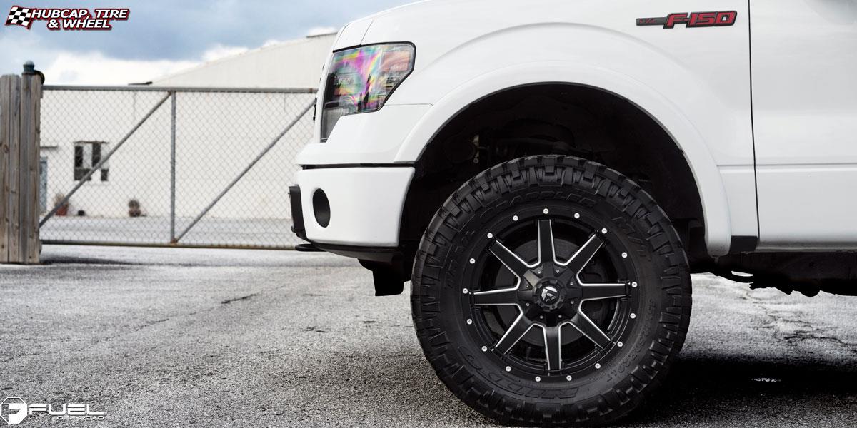 vehicle gallery/ford f 150 fuel maverick d538 20X9  Black & Milled wheels and rims
