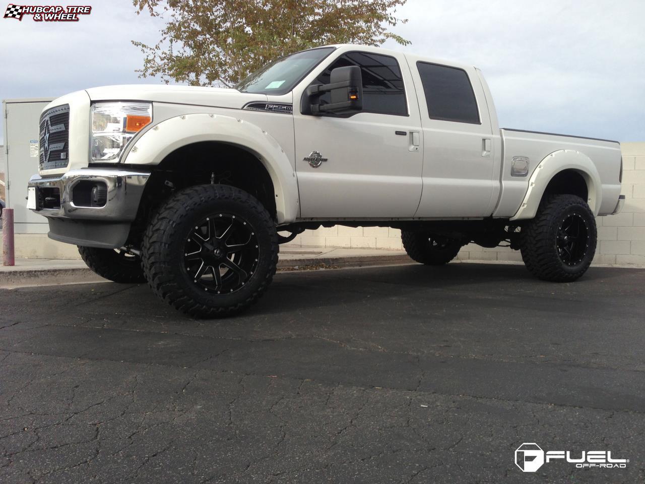 vehicle gallery/ford f 250 fuel maverick d262 0X0  Black & Milled wheels and rims