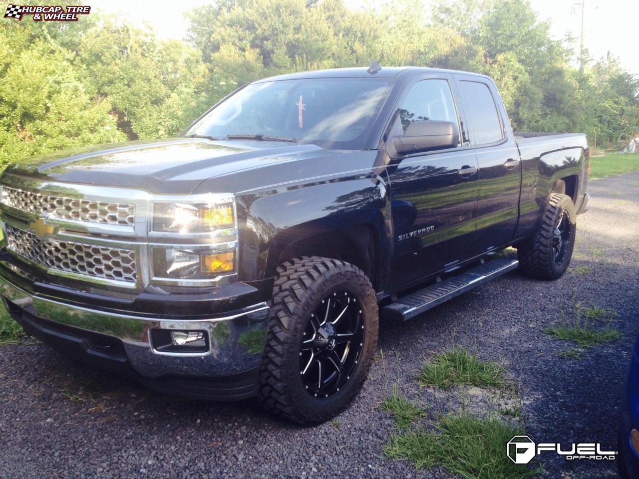 vehicle gallery/chevrolet silverado fuel maverick d538 0X0  Black & Milled wheels and rims