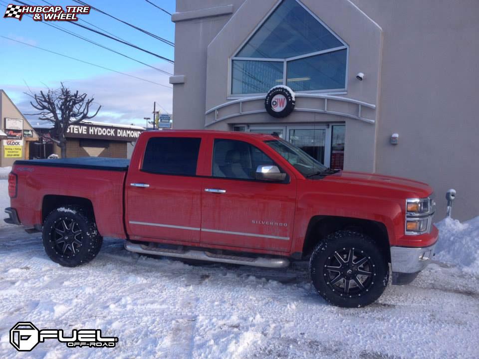 vehicle gallery/chevrolet silverado fuel maverick d538 0X0  Black & Milled wheels and rims