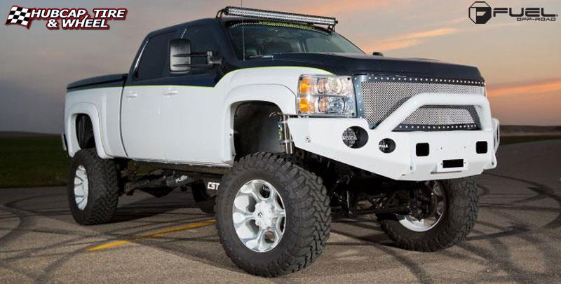 vehicle gallery/gmc sierra 2500 fuel dune d522 20X12  Chrome wheels and rims