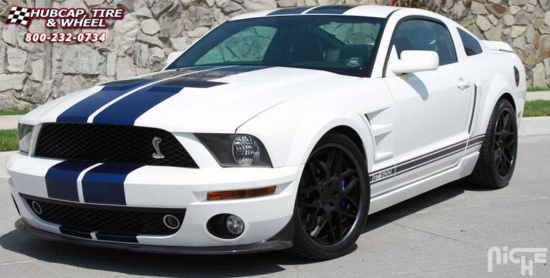 vehicle gallery/ford mustang gt500 niche mugello m883 20x85  Matte Black Chrome Stainless wheels and rims