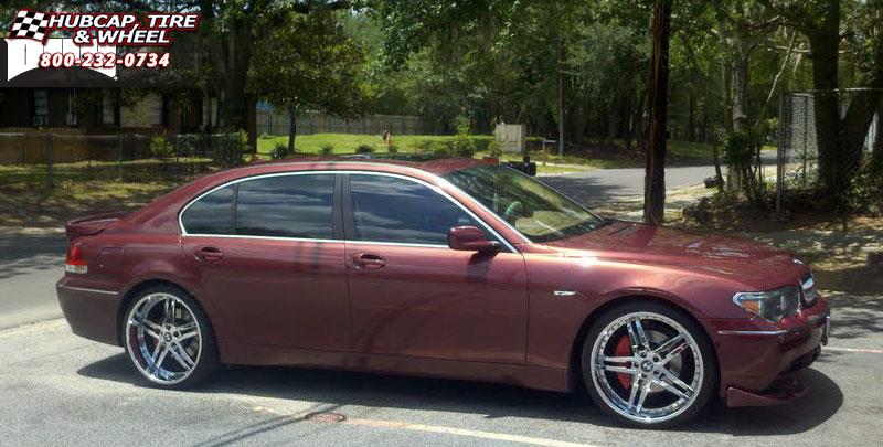 vehicle gallery/bmw 7 series dub x 54 22X9.5  Chrome wheels and rims