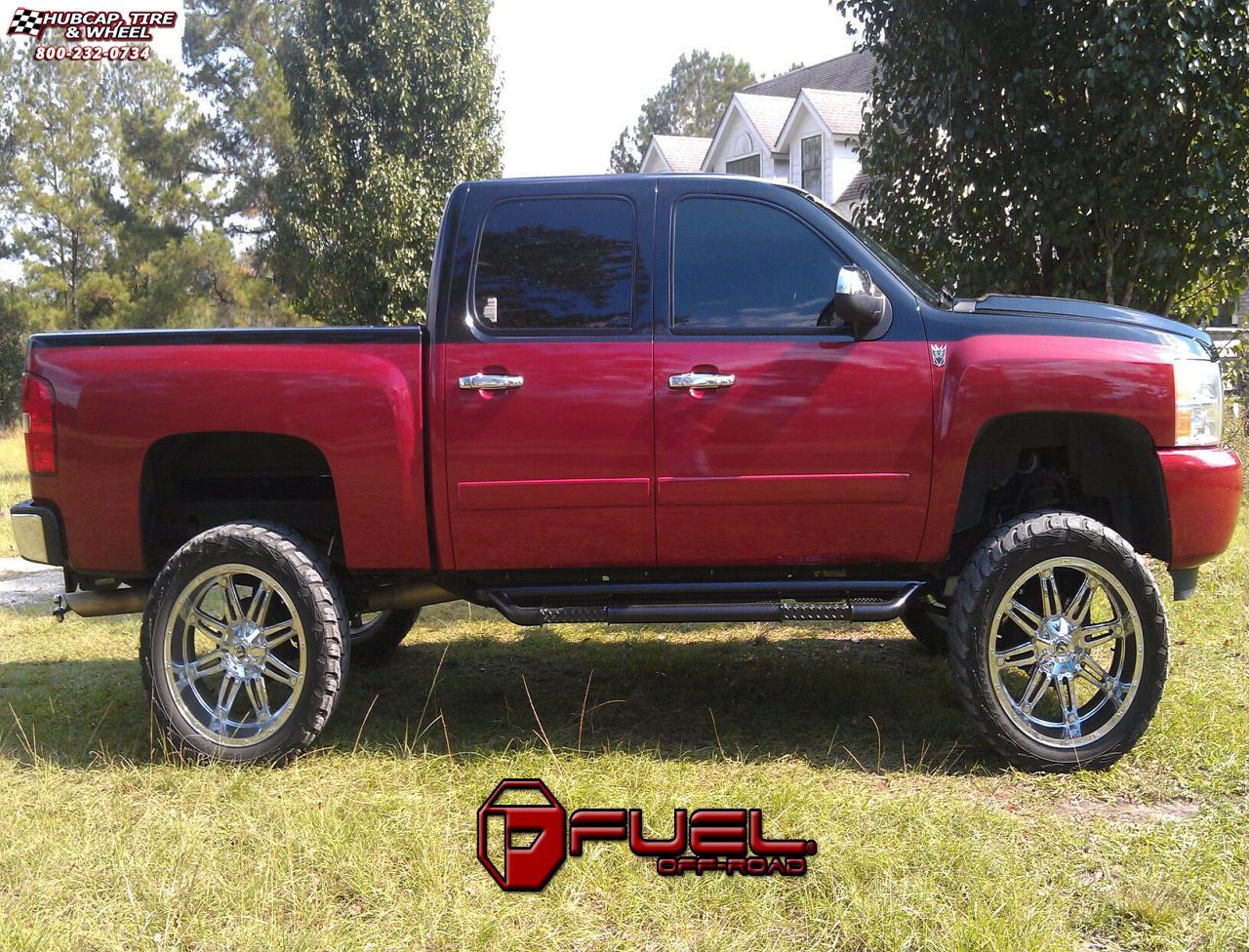 vehicle gallery/chevrolet silverado fuel hostage d530 24X11  Chrome wheels and rims