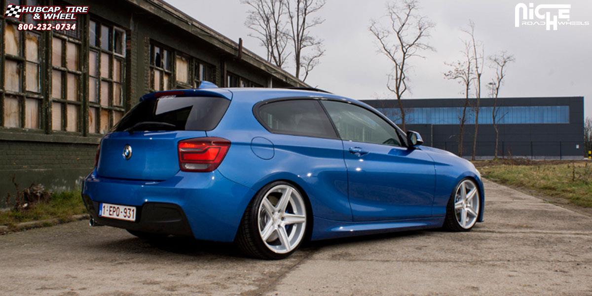 vehicle gallery/bmw f21 niche apex m125 18x8  Silver & Machined wheels and rims