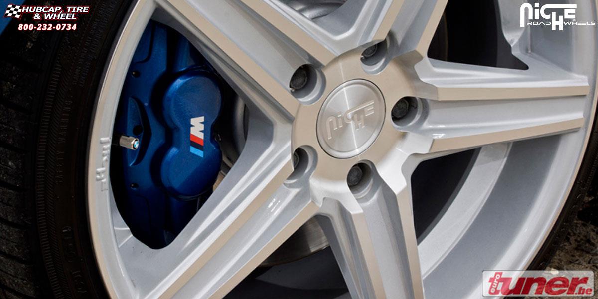 vehicle gallery/bmw f21 niche apex m125 18x8  Silver & Machined wheels and rims