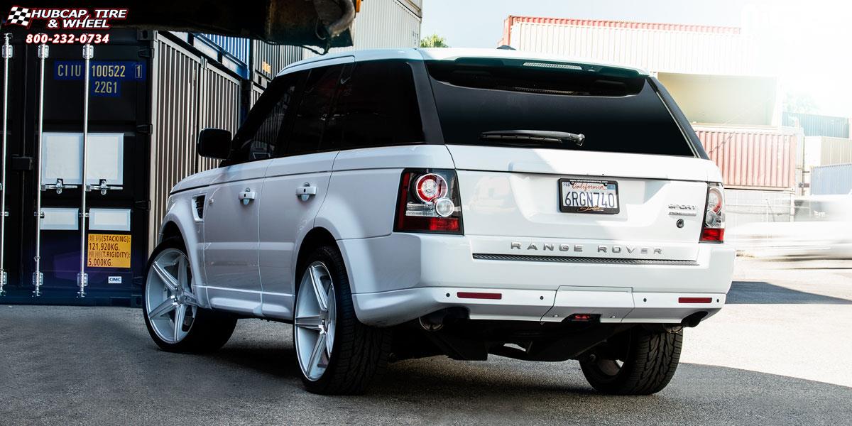 vehicle gallery/land rover range rover sport niche apex m125 22x105  Silver & Machined wheels and rims