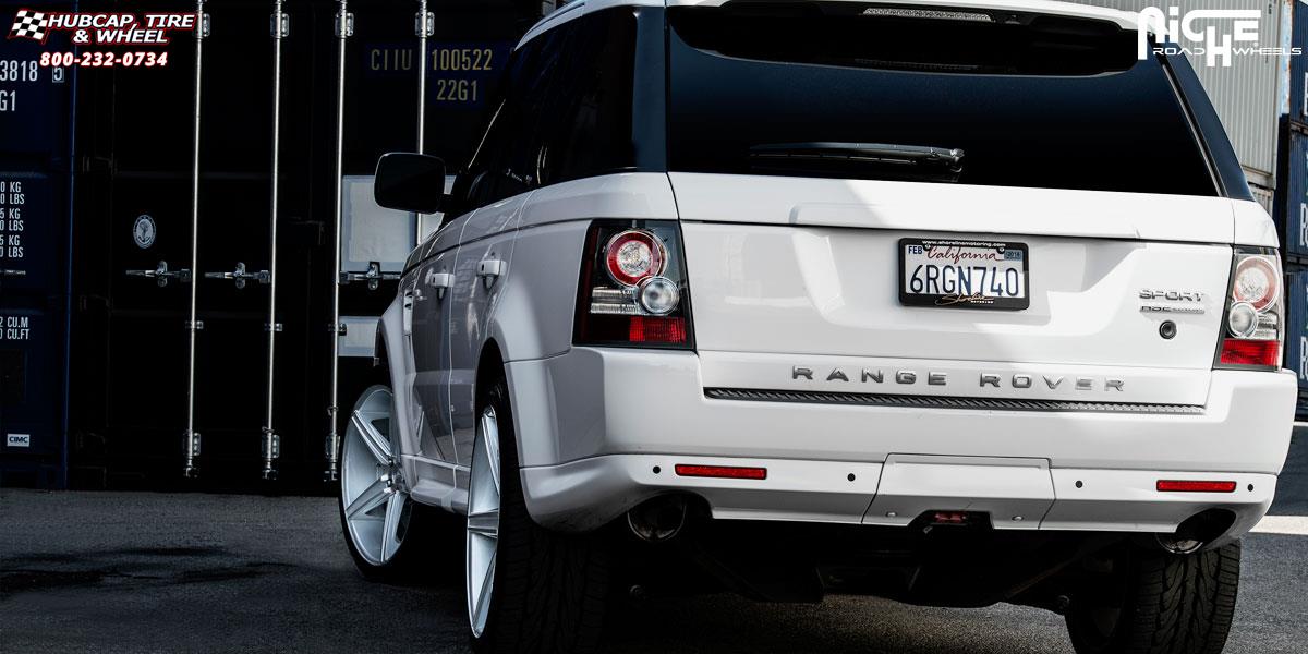 vehicle gallery/land rover range rover sport niche apex m125 22x105  Silver & Machined wheels and rims