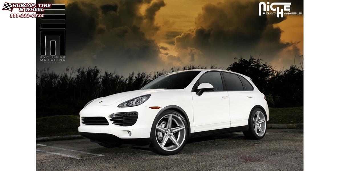 vehicle gallery/porsche cayenne s niche apex m125  Silver & Machined wheels and rims