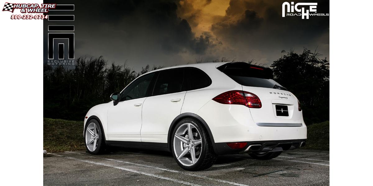 vehicle gallery/porsche cayenne s niche apex m125  Silver & Machined wheels and rims