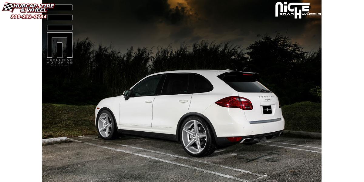 vehicle gallery/porsche cayenne s niche apex m125  Silver & Machined wheels and rims