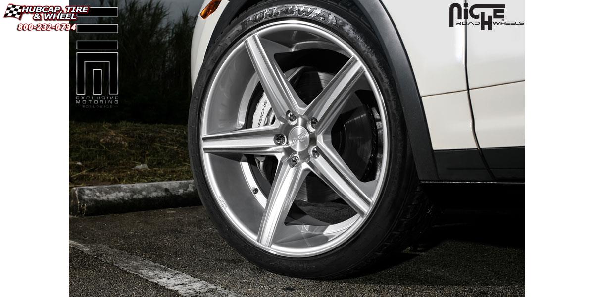 vehicle gallery/porsche cayenne s niche apex m125  Silver & Machined wheels and rims