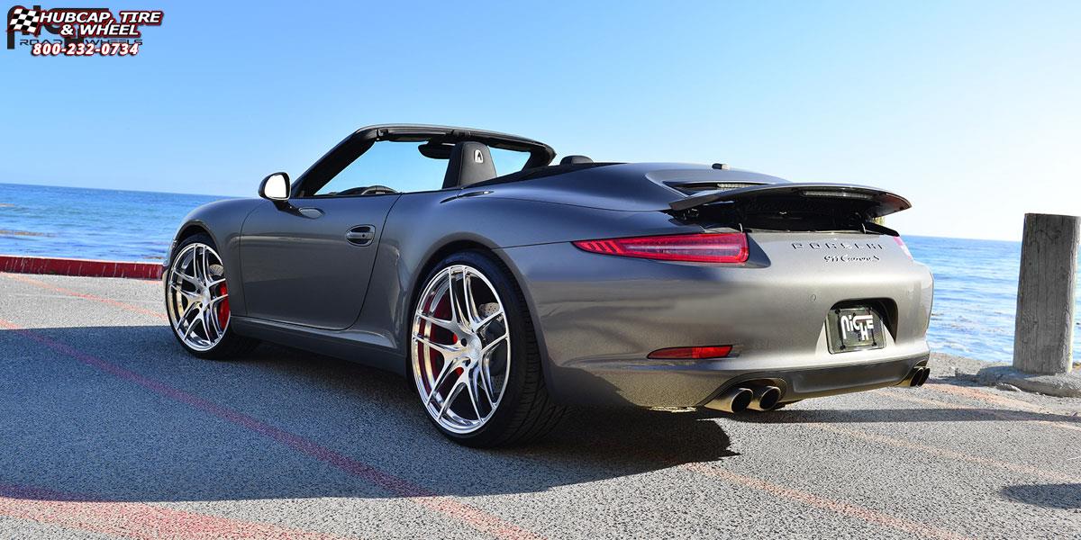 vehicle gallery/porsche 991 niche bavaria  Brushed Face | Hi Luster Polished Windows | Brushed Barrel wheels and rims