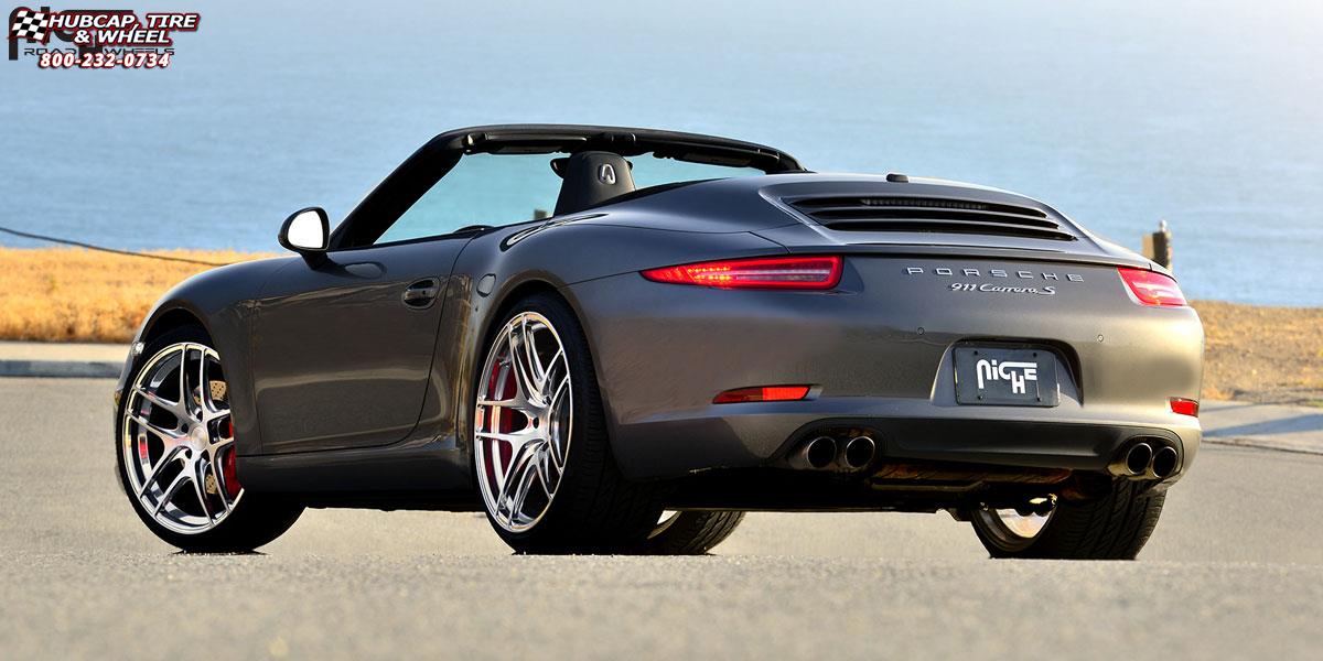 vehicle gallery/porsche 991 niche bavaria  Brushed Face | Hi Luster Polished Windows | Brushed Barrel wheels and rims