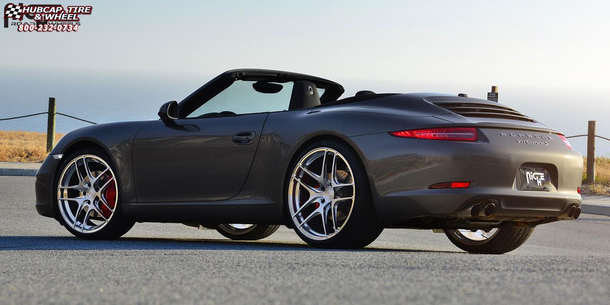 vehicle gallery/porsche 991 niche bavaria  Brushed Face | Hi Luster Polished Windows | Brushed Barrel wheels and rims