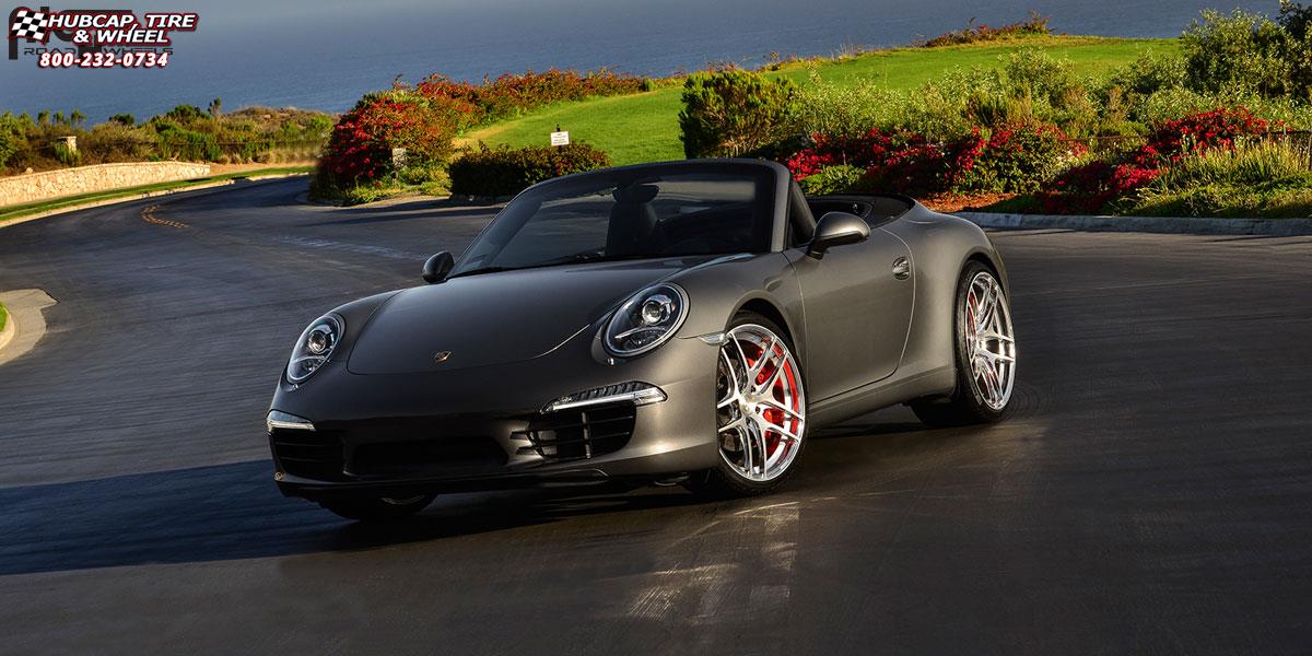 vehicle gallery/porsche 991 niche bavaria  Brushed Face | Hi Luster Polished Windows | Brushed Barrel wheels and rims