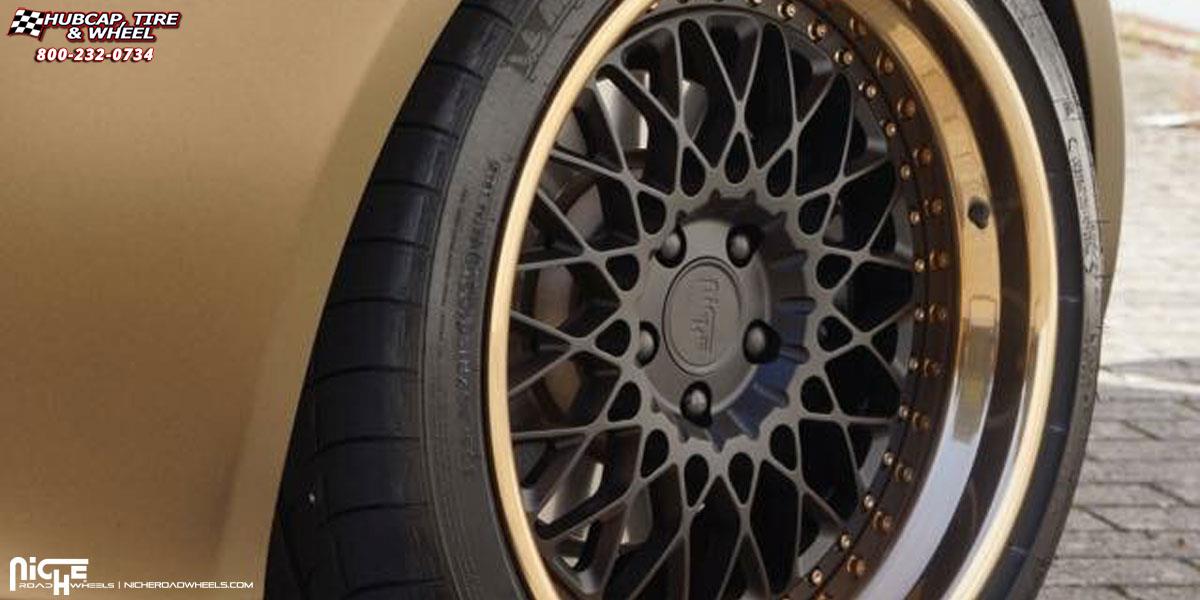 vehicle gallery/artega scalo niche citrine 19x85  Matte Black | Hi Luster Polish - Bronze Lip wheels and rims