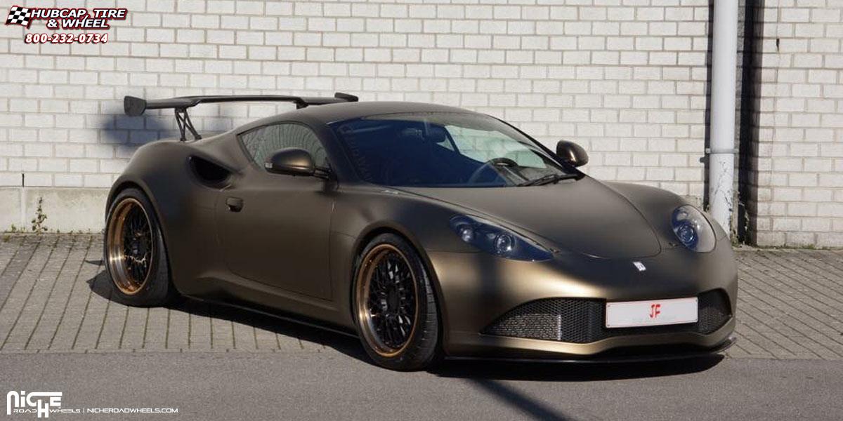 vehicle gallery/artega scalo niche citrine 19x85  Matte Black | Hi Luster Polish - Bronze Lip wheels and rims