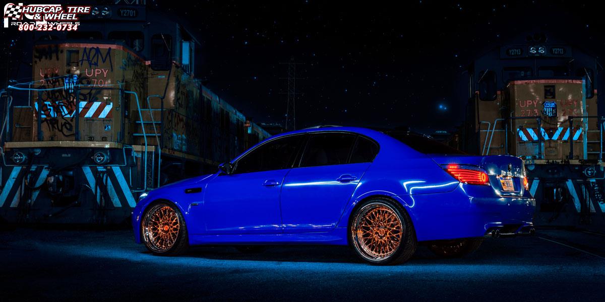 vehicle gallery/bmw m5 niche citrine 20x9  Hi Luster Polished Rose Gold | Polished Lip wheels and rims