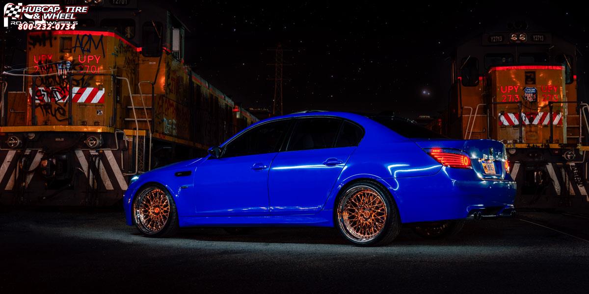 vehicle gallery/bmw m5 niche citrine 20x9  Hi Luster Polished Rose Gold | Polished Lip wheels and rims