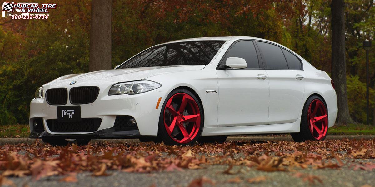 vehicle gallery/bmw 550 m sport niche dtm 20x9  hi polish transparent matte candy red wheels and rims