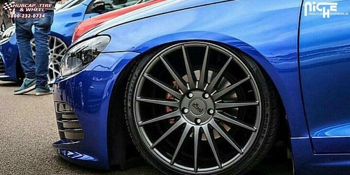 vehicle gallery/volkswagen scirocco niche form m157 19x85  Charcoal wheels and rims