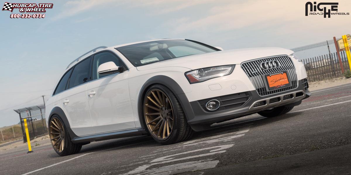 vehicle gallery/audi a4 all road niche form m158 20x105  Bronze wheels and rims