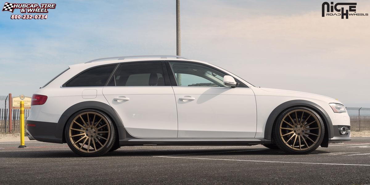 vehicle gallery/audi a4 all road niche form m158 20x105  Bronze wheels and rims