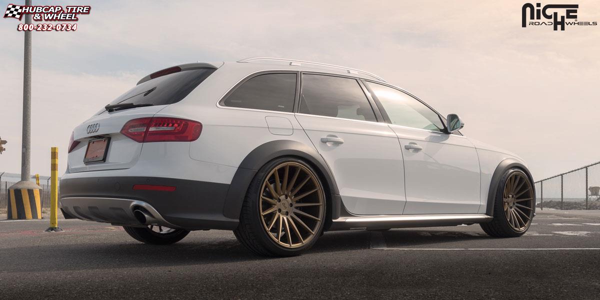 vehicle gallery/audi a4 all road niche form m158 20x105  Bronze wheels and rims