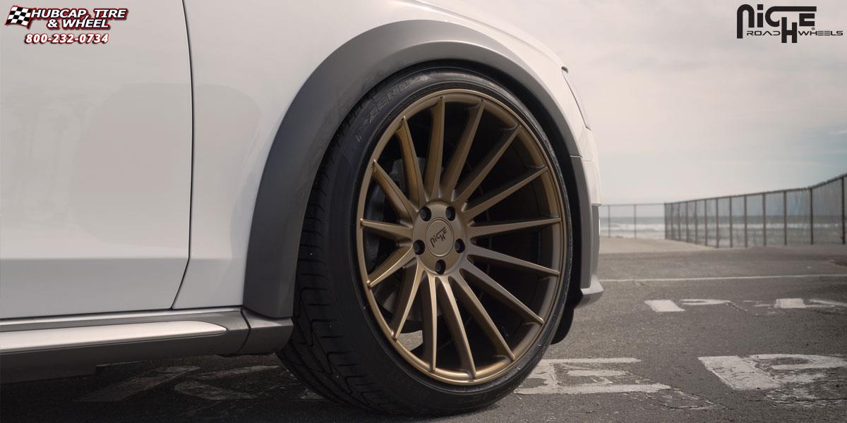 vehicle gallery/audi a4 all road niche form m158 20x105  Bronze wheels and rims