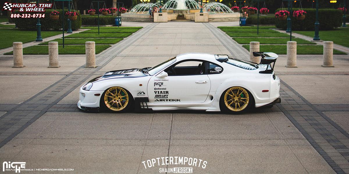 vehicle gallery/toyota supra niche grand prix 19x10 Gold wheels and rims