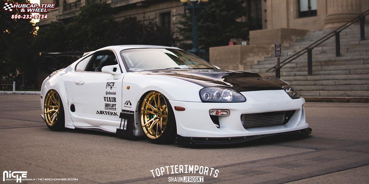 vehicle gallery/toyota supra niche grand prix 19x10 Gold wheels and rims