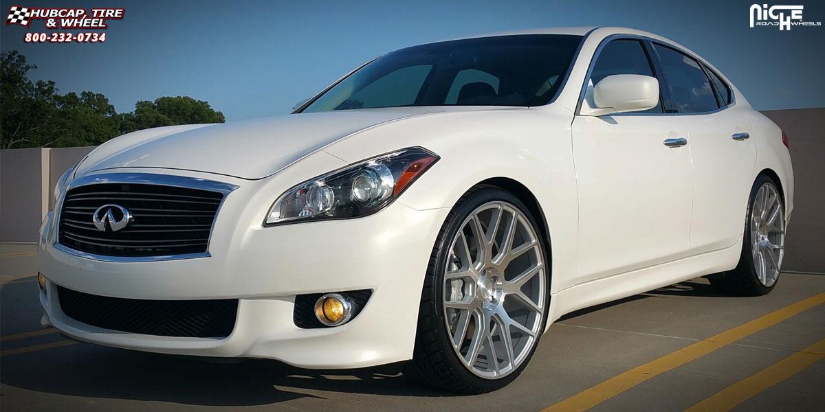 vehicle gallery/infiniti m37s niche intake m160 22x10  Silver & Machined wheels and rims