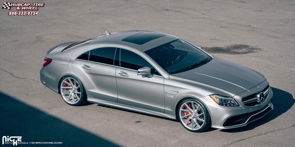 vehicle gallery/mercedes benz cls55 amg niche invert m162 20x85  Silver & Machined wheels and rims