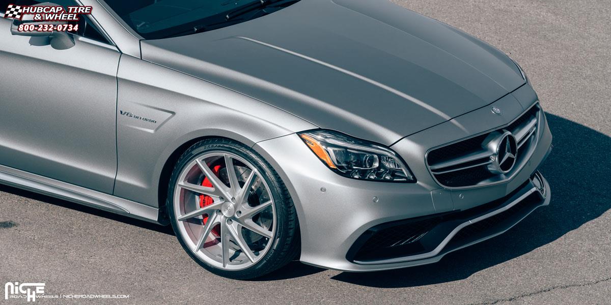 vehicle gallery/mercedes benz cls55 amg niche invert m162 20x85  Silver & Machined wheels and rims