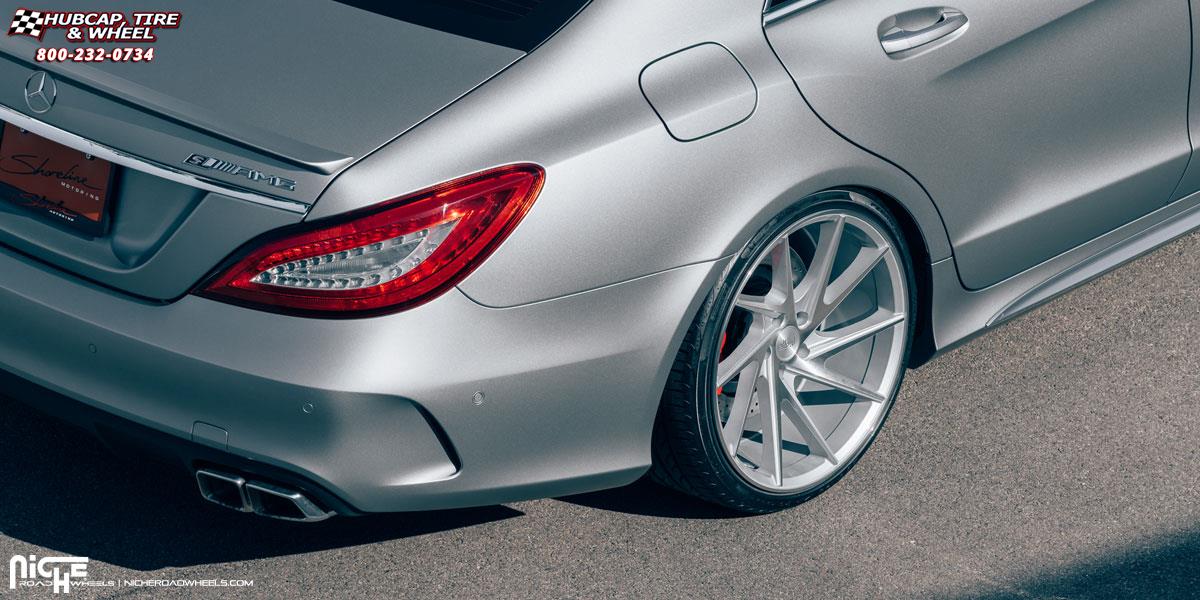vehicle gallery/mercedes benz cls55 amg niche invert m162 20x85  Silver & Machined wheels and rims