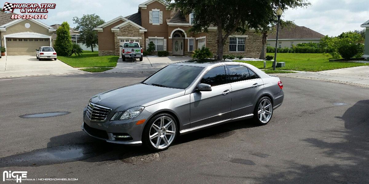 vehicle gallery/mercedes benz e350 niche lucerne m142 20x9  Silver & Machined wheels and rims