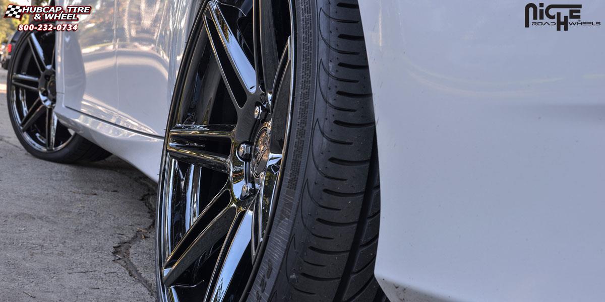 vehicle gallery/lexus gs 350 niche lucerne m141 20x9  Black Chrome wheels and rims